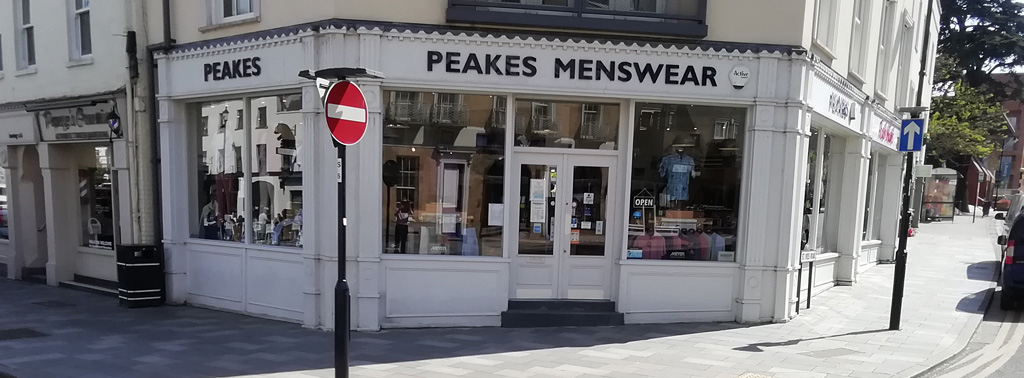 Peakes Menswear Storefront